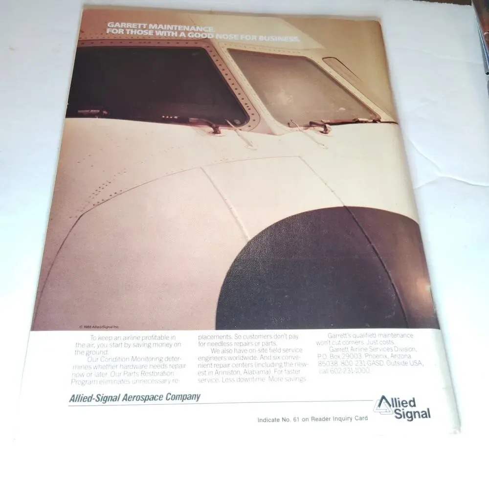 Air Transport World Magazine - March 1988 - Engine Report - Vintage Aviation